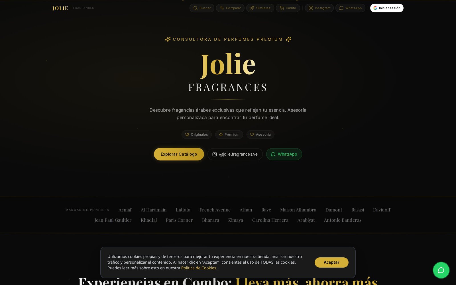 Jolie Fragrances - Portada y asesoría de perfumes exclusivos