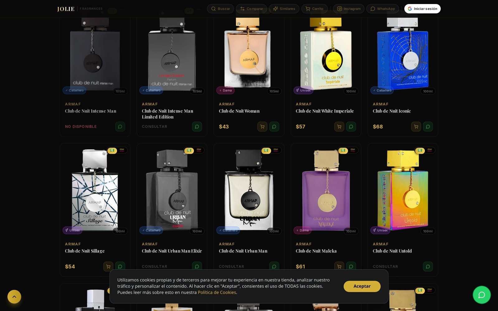 Jolie Fragrances - Catálogo interactivo de fragancias y pedidos directos